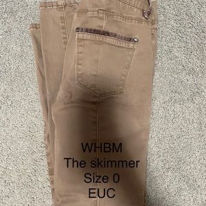WHBM the skimmer pants size 0 tan/light brown color
